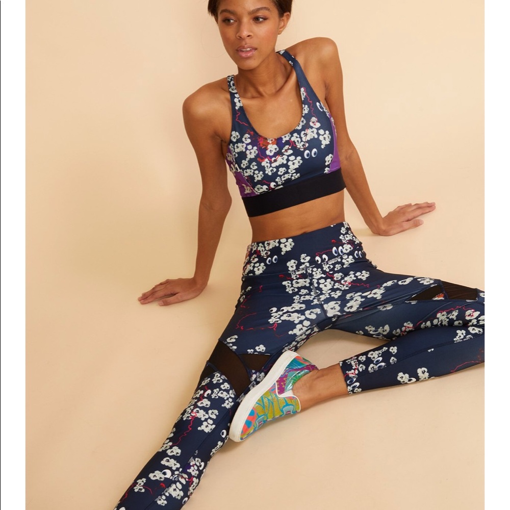 Cynthia Rowley Eye print sports bra